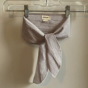 Donni Seersucker Skinny Scarf